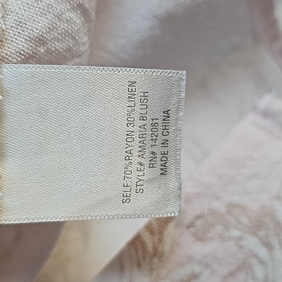 Mi Ami Pink and Floral Linen Blend Mini Dress in Women's Size Medium EUC - Picture 5 of 5